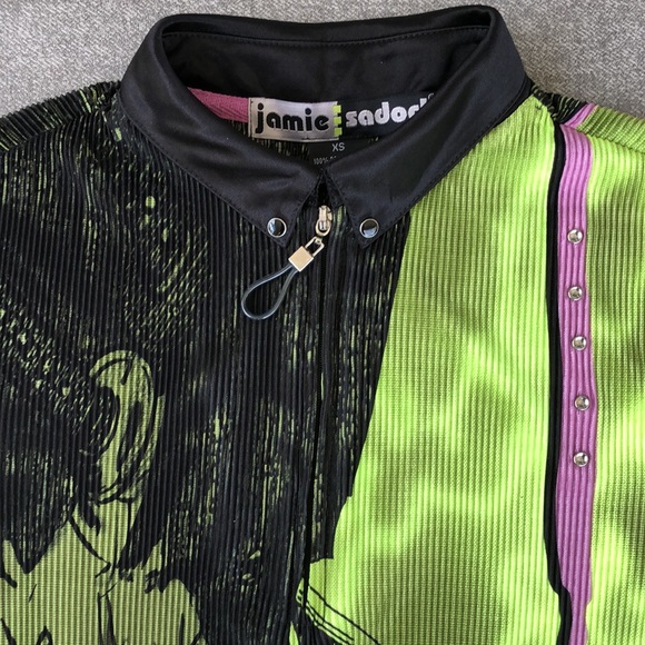 Like new! - JAMIE SADOCK Embellished Pleat 1/4 Zip Golf Short Sleeve Top - Picture 3 of 9